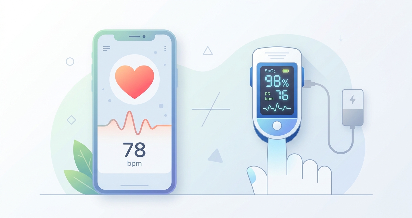 How accurate is a phone vitals scan compared to a finger clip?